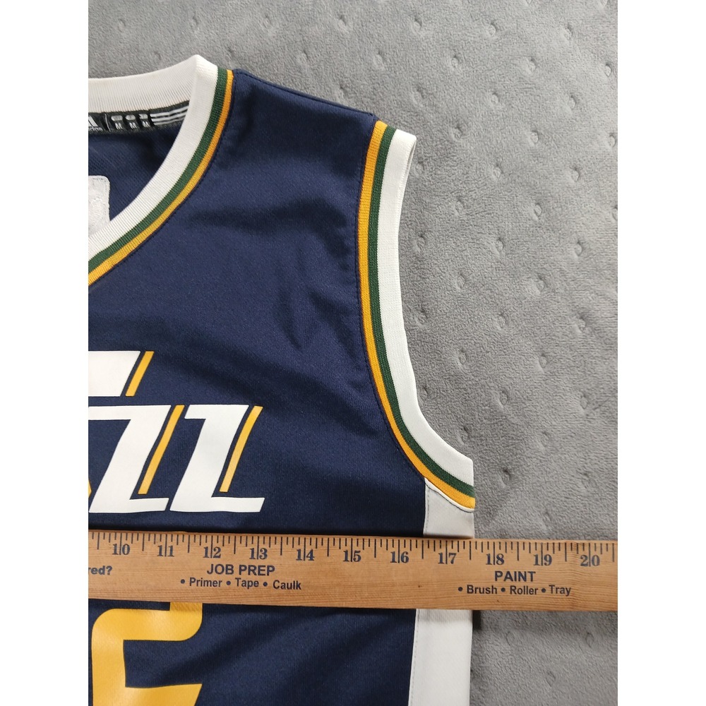 Adidas Utah Jazz Karl Malone 32 Jersey Mens Medium Navy Blue NBA Basketball - Picture 5 of 7